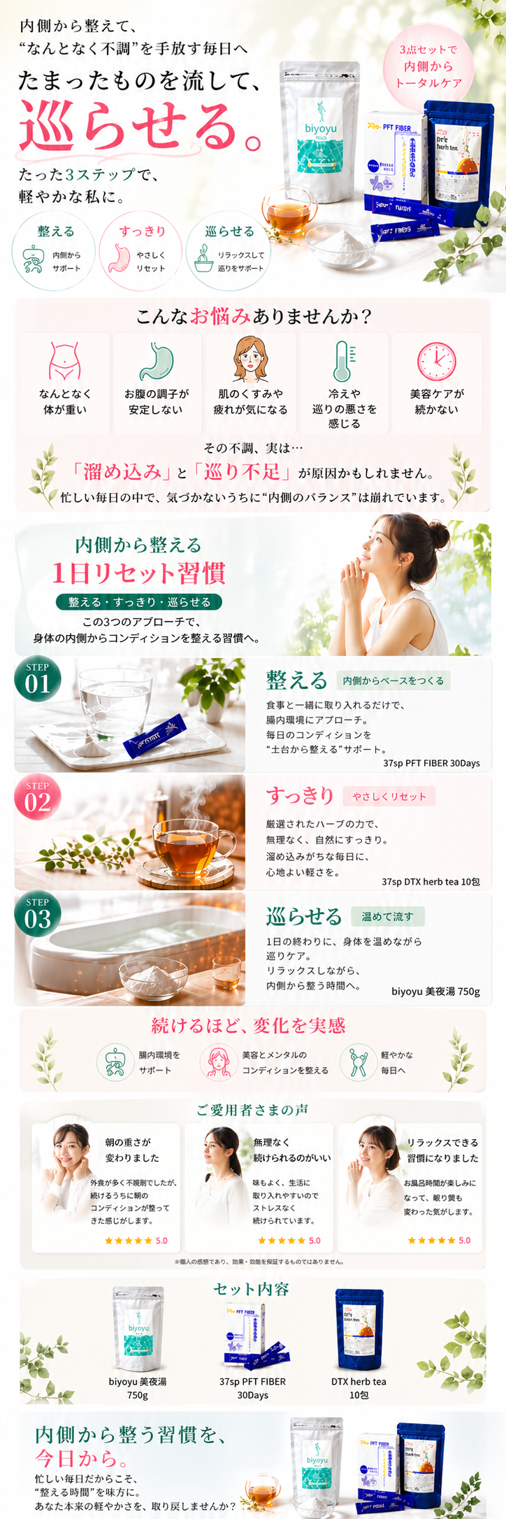 1日リセット習慣 3点セット