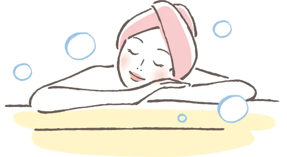 入浴中の女性