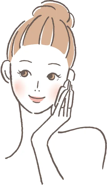 洗顔する女性