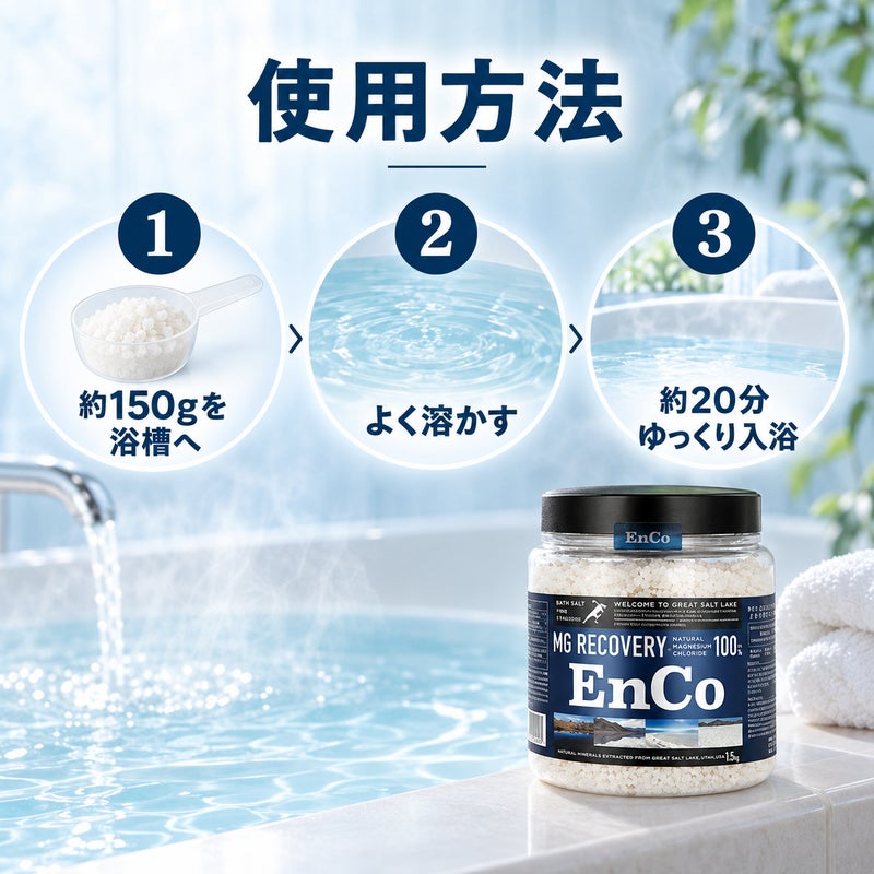 MG RECOVERY EnCo 塩化マグネシウムバスソルト 使用方法